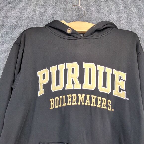 Colosseum Athletics Men's Purdue Boilermakers Hoodie Black Small Embroidered - Picture 3 of 14